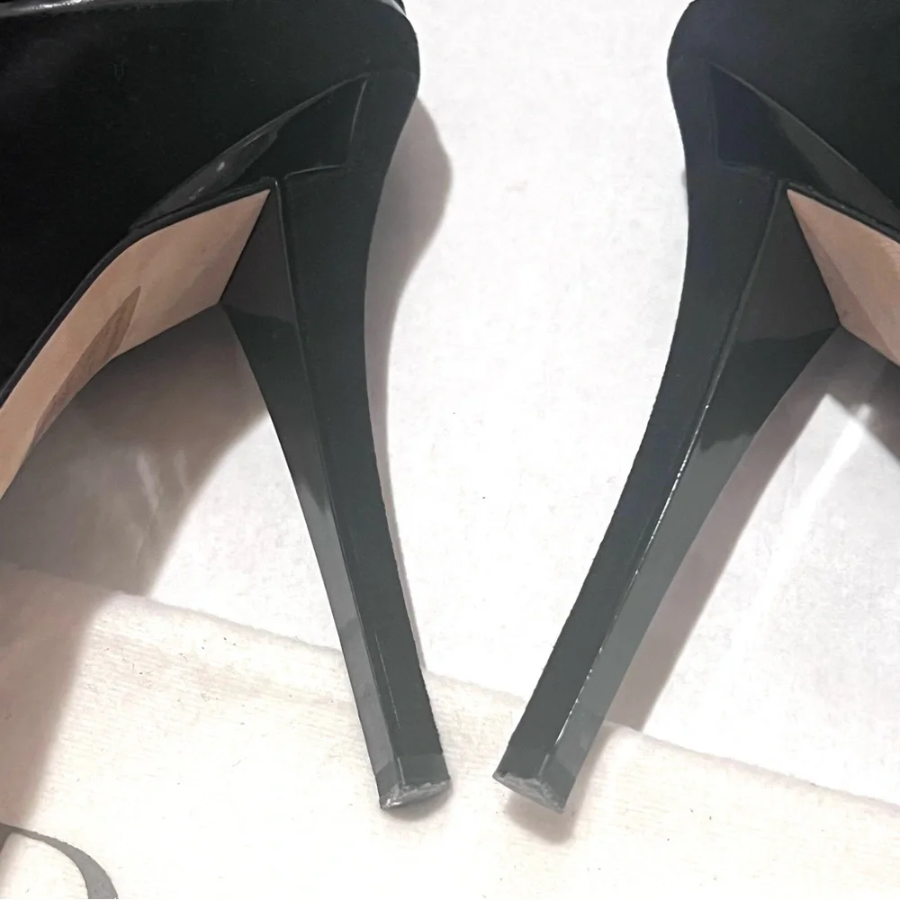 Dior Graphic Suede/Patent Leather Black Ankle Boots Size 40 - Picture 14 of 17